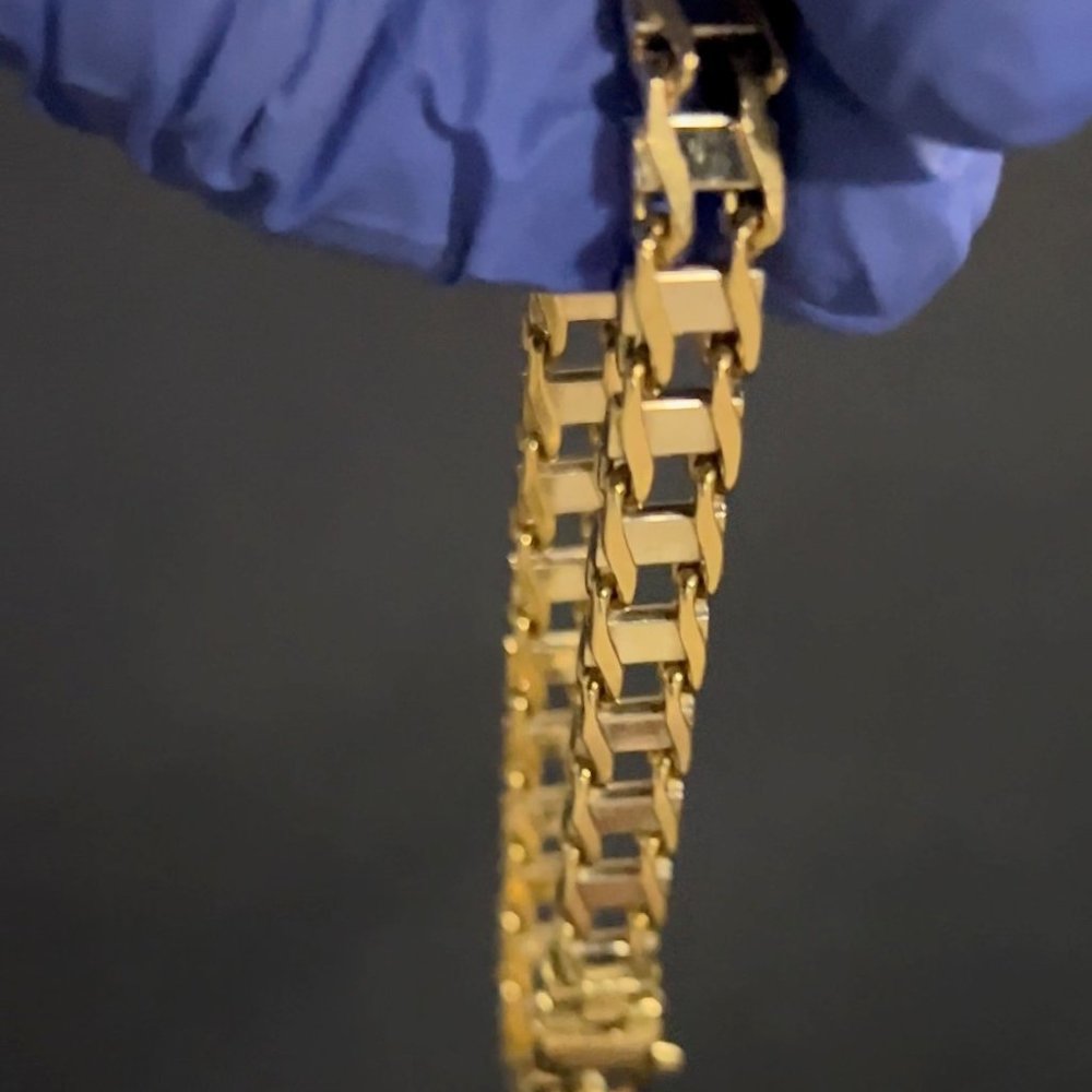 Heavy 14k Yellow Gold Mens 10 MM Link Bracelet 41 Grams